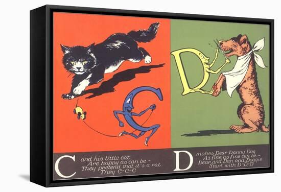 Cat and Dog-null-Framed Stretched Canvas