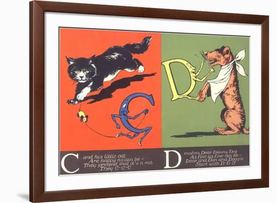 Cat and Dog-null-Framed Premium Giclee Print
