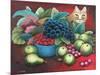 Cat and Fruit-Jerzy Marek-Mounted Giclee Print