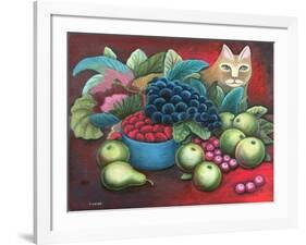 Cat and Fruit-Jerzy Marek-Framed Giclee Print