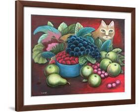 Cat and Fruit-Jerzy Marek-Framed Giclee Print