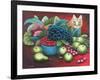 Cat and Fruit-Jerzy Marek-Framed Giclee Print