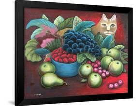 Cat and Fruit-Jerzy Marek-Framed Giclee Print