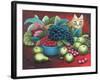 Cat and Fruit-Jerzy Marek-Framed Premium Giclee Print