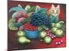 Cat and Fruit-Jerzy Marek-Mounted Premium Giclee Print