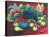 Cat and Fruit-Jerzy Marek-Stretched Canvas