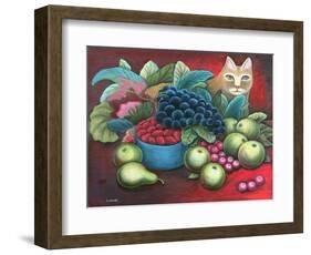 Cat and Fruit-Jerzy Marek-Framed Giclee Print