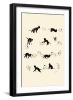 Cat and Guinea Pig-Théophile Alexandre Steinlen-Framed Art Print