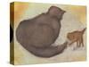 Cat and Kitten-Edward Burne-Jones-Stretched Canvas