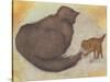 Cat and Kitten-Edward Burne-Jones-Stretched Canvas