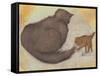 Cat and Kitten-Edward Burne-Jones-Framed Stretched Canvas