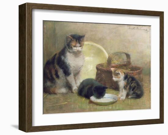 Cat and Kittens, 1889-Walter Frederick Osborne-Framed Giclee Print