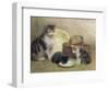 Cat and Kittens, 1889-Walter Frederick Osborne-Framed Giclee Print