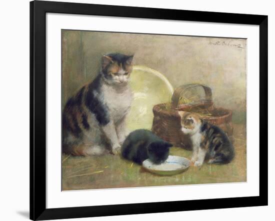 Cat and Kittens, 1889-Walter Frederick Osborne-Framed Giclee Print