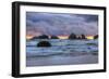 Cat and Kittens at Sunset, Bandon Beach, Oregon Coast-Vincent James-Framed Photographic Print