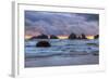 Cat and Kittens at Sunset, Bandon Beach, Oregon Coast-Vincent James-Framed Photographic Print