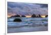 Cat and Kittens at Sunset, Bandon Beach, Oregon Coast-Vincent James-Framed Photographic Print