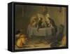 Cat and Monkey Concert-David Teniers the Younger-Framed Stretched Canvas