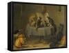 Cat and Monkey Concert-David Teniers the Younger-Framed Stretched Canvas