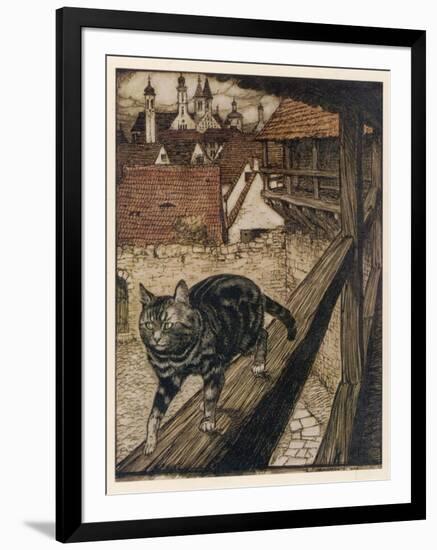 Cat and Mouse-Arthur Rackham-Framed Photographic Print