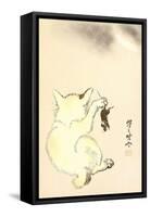 Cat and Mouse-Kyosai Kawanabe-Framed Stretched Canvas