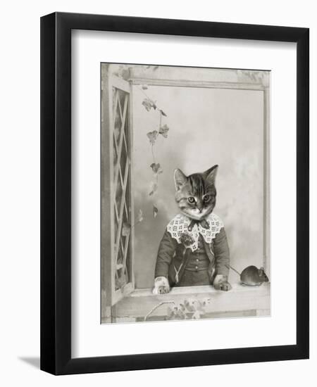 Cat and Mouse-J Hovenstine Studios-Framed Premium Giclee Print