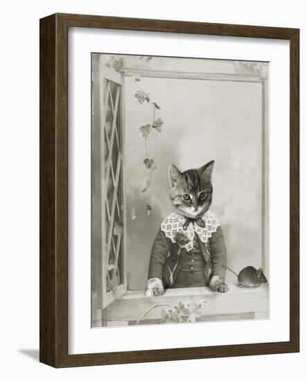 Cat and Mouse-J Hovenstine Studios-Framed Giclee Print