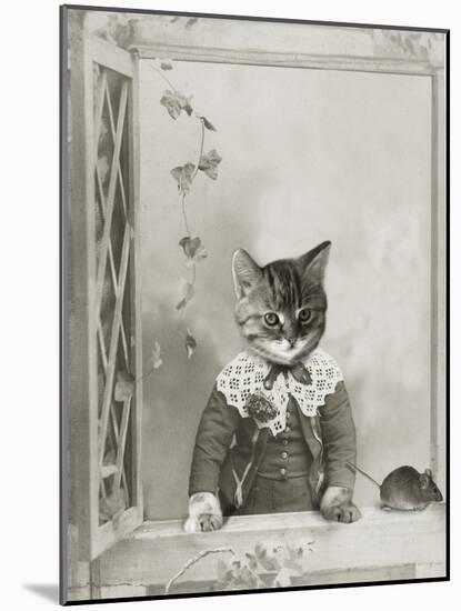 Cat and Mouse-J Hovenstine Studios-Mounted Giclee Print