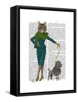 Cat and Poodle-Fab Funky-Framed Stretched Canvas