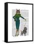 Cat and Poodle-Fab Funky-Framed Stretched Canvas
