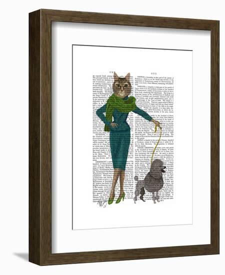 Cat and Poodle-Fab Funky-Framed Art Print