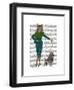 Cat and Poodle-Fab Funky-Framed Art Print