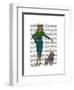 Cat and Poodle-Fab Funky-Framed Art Print