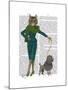 Cat and Poodle-Fab Funky-Mounted Art Print