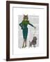 Cat and Poodle-Fab Funky-Framed Art Print