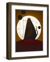 Cat and the Moon I-Jo Parry-Framed Art Print