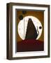 Cat and the Moon I-Jo Parry-Framed Art Print