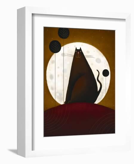 Cat and the Moon I-Jo Parry-Framed Art Print