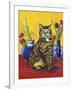 Cat and Tulips II (Chat Tulipes II)-Isy Ochoa-Framed Giclee Print