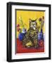 Cat and Tulips II (Chat Tulipes II)-Isy Ochoa-Framed Giclee Print