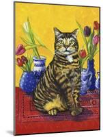 Cat and Tulips II (Chat Tulipes II)-Isy Ochoa-Mounted Giclee Print