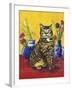 Cat and Tulips II (Chat Tulipes II)-Isy Ochoa-Framed Giclee Print