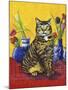 Cat and Tulips II (Chat Tulipes II)-Isy Ochoa-Mounted Giclee Print