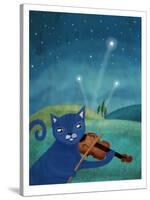 Cat And Violin-Mia Charro-Stretched Canvas