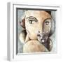 Cat and Woman-Didier Lourenco-Framed Giclee Print