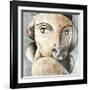 Cat and Woman-Didier Lourenco-Framed Giclee Print