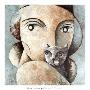 Cat and Woman-Didier Lourenco-Framed Art Print