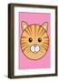 Cat - Animaru Cartoon Animal Print-Animaru-Framed Giclee Print