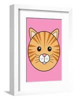 Cat - Animaru Cartoon Animal Print-Animaru-Framed Giclee Print