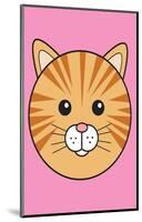 Cat - Animaru Cartoon Animal Print-Animaru-Mounted Giclee Print